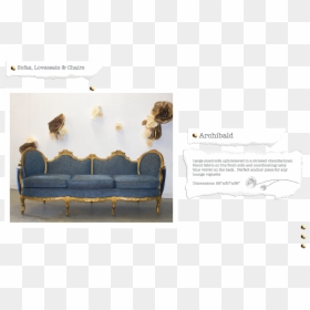 Archibald Sofa , Png Download - Studio Couch, Transparent Png - vinette png