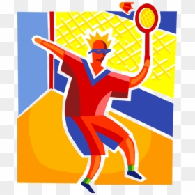 Vector Illustration Of Sport Of Badminton Player Swings, HD Png Download - swings png