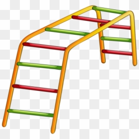 Png Monkey Clip - Playground Monkey Bars Cartoon, Transparent Png - swings png
