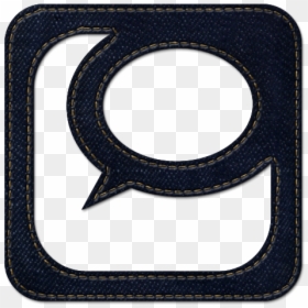 High Resolution Dark Blue Denim Jeans Icon Social Media - Icon, HD Png Download - round social media icons png