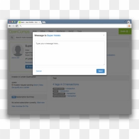 Message Box In User Profile - Utility Software, HD Png Download - message box png