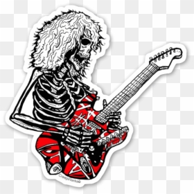 Dead E Van Halen Sticker - Skeleton Van Halen, HD Png Download - bubble bass png
