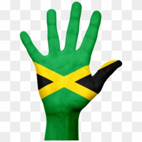 Pakistan Flag On Hand, HD Png Download - jamaican png
