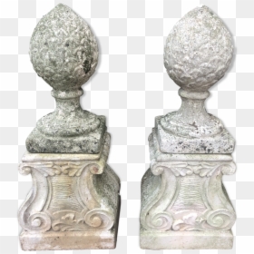 Pair Of Column Pillar Tops, 20th Century Old Gate In - Bronze Sculpture, HD Png Download - stone column png