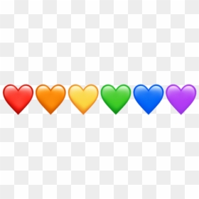 #rainbow #hearts #heart #emoji #emojis #lgbt #lgbtq - Rainbow Hearts Emoji Png, Transparent Png - rainbow hearts png