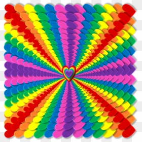 Arco Iris De Corazones, HD Png Download - rainbow hearts png