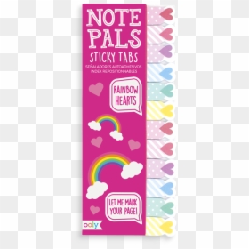 Note Pals Sticky Tabs, HD Png Download - rainbow hearts png