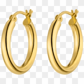 Earrings, HD Png Download - gold hoop png