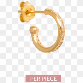 Zirconia Earring Gold Eline Rosina - Earring, HD Png Download - gold hoop png