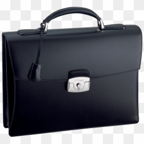 St Dupont Briefcase, HD Png Download - black leather png