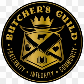390482 Thebutchersguildlogo Black&gold Opt2 031819 - Design, HD Png Download - butcher png