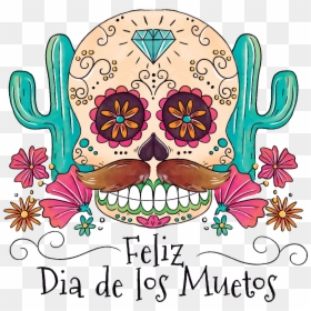 #freetoedit #dayofthedead #mexico #mexicanart #totenkopf - Day Of The Dead, HD Png Download - mexican flowers clipart png