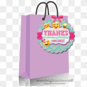 Emoji Omg Birthday Favor Tags - Birthday Giveaways Card, HD Png Download - bow emoji png