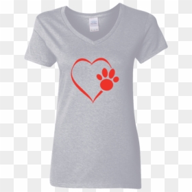Designs By Myutopia Shout Out - T-shirt, HD Png Download - dog paw heart png