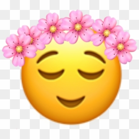 #calm #flowers #cuteeye #emoji #freetoedit - Smiley, HD Png Download - calm png