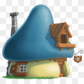 Smurf House Cartoon, HD Png Download - smurfette png