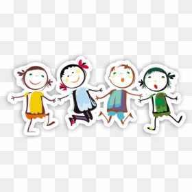 Friends Holding Hands Png, Transparent Png - happy cartoon png