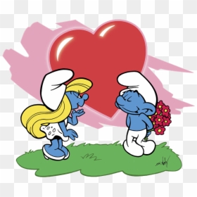 The Drama And Role Play And The Acting Corner - Smurf And Smurfette Love, HD Png Download - smurfette png