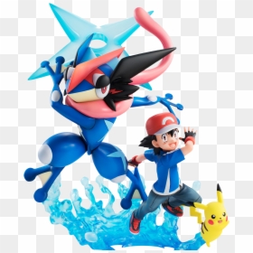 Ash, Pikachu And Ash-greninja G - Pokemon Ash Greninja Model, HD Png Download - ash and pikachu png