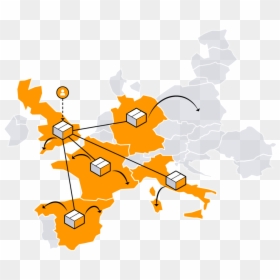 France And Germany Cross Border, HD Png Download - amazon .png