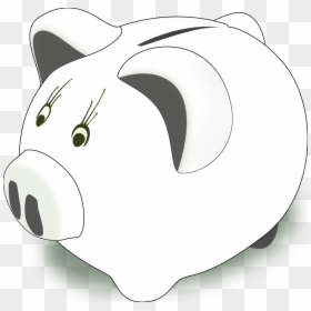 Broken Piggy Bank Png Father Free - 3d Piggy Bank Clipart Black And White, Transparent Png - piggy png