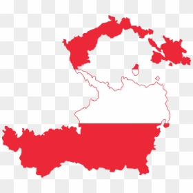 Flag Map Republic Of German Austria - Austria Flag And Map, HD Png Download - germany outline png