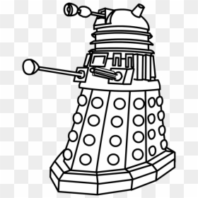 Dalek Clip Art, HD Png Download - tardis outline png