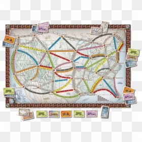 Ticket To Ride Map Us, HD Png Download - ticket outline png