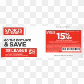15% Off At Sports Authority During Marin Triathlon - Sports Authority Coupon, HD Png Download - 15 off png
