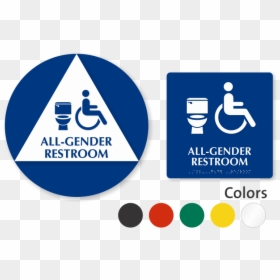 All Gender Washroom Sign, HD Png Download - bathroom symbol png