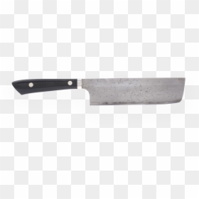 Hand-forged Nakiri Chef"s Knife - Bowie Knife, HD Png Download - hand with knife png