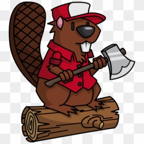 Funny Beaver Transparent Image - Beaver Lumberjack Clipart, HD Png Download - funny icon png