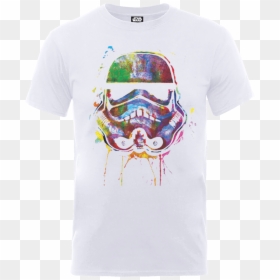 Star Wars Paint Splat Stormtrooper T-shirt - Storm Trooper T Shirt, HD Png Download - white splat png