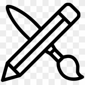 Brush Pencil Tools - Content Marketing Icon Png, Transparent Png - brush icon png