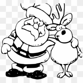 Christmas Black And White Clip Art 19 Christmas Black - Christmas Reindeer Clipart Black And White, HD Png Download - merry xmas png