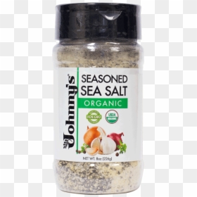 Johnny"s Organic Seasoned Sea Salt 8oz - Johnnys Sea Salt Seasoning, HD Png Download - seasoning png