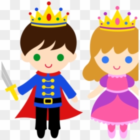 Transparent Tiara Clipart - Prince And Princess Cartoon, HD Png Download - princess clipart png