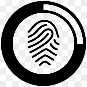 Fingerprint Scan Loading - Finger Print Line Icon, HD Png Download - fingerprint vector png