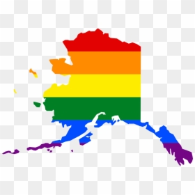 Lgbt Flag Map Of Alaska - Alaska Map Png, Transparent Png - alaska flag png