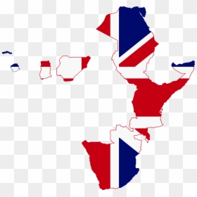 Flag Map Of British Africa - Flag Map Of British Empire, HD Png Download - africa .png