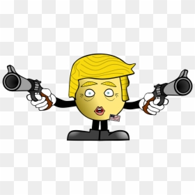 Gun Smiley, HD Png Download - president trump png