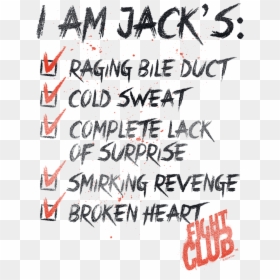 Handwriting, HD Png Download - fight club png