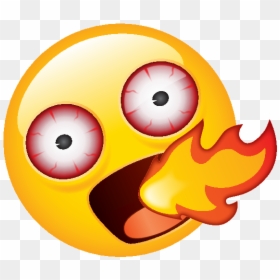 Spicy Food Face Cartoon, HD Png Download - fire emoji.png