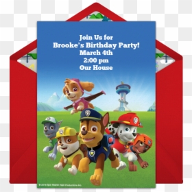 Paw Patrol Invitation Layout, HD Png Download - paw patrol sky png