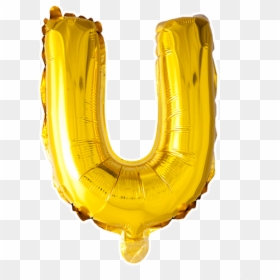 Foilballoon U , 40" - U Balloon Transparent, HD Png Download - gold glitter letters png