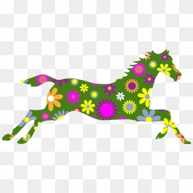 Horse Head Mask Floral Ornament Flower Drawing - Horse Clipart Royalty Free, HD Png Download - floral ornament png