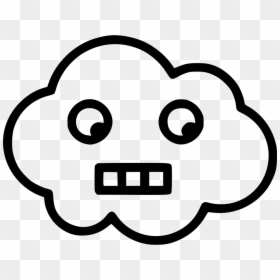 Cloud Scared Shocked - Cloud With Smiley Face, HD Png Download - scared guy png