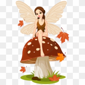 Mushroom Fairy Ring Marasmius Oreades Fungus - Fairy Sitting On Mushroom, HD Png Download - fungus png