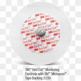 3m 2239 Red Dot Tape Monitoring Ecg Electrode - Circle, HD Png Download - electrode png