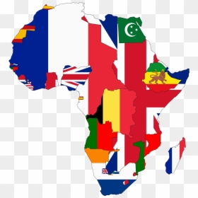Flag Map Of Colonial Africa - Colonial Africa Flag Map, HD Png Download - map .png
